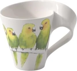 Villeroy & Boch NewWave Caffè Sittiche Becher mit Henkel inkl. Geschenkkarton 300ml