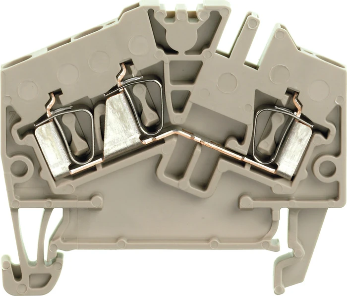 Weidmüller ZDU 2.5-2/3AN Durchgangs-Reihenklemme, Zugfederanschluss, 2.5 mm², 800 V, 24 A, dunkelbeige