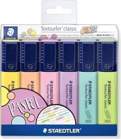 Staedtler Textsurfer classic 364 Pastell sortiert, 6er-Set, Etui