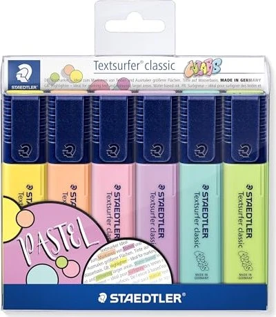 Staedtler Textsurfer classic 364 Pastell sortiert, 6er-Set, Etui