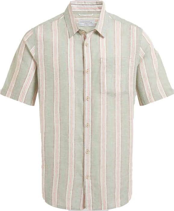 Craghoppers Argino Hemd kurzarm lichen green stripe (Herren) (CMS723-10E)