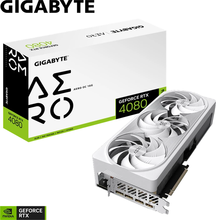 GIGABYTE GeForce RTX 4080 Aero OC 16G, 16GB GDDR6X, HDMI, 3x DP