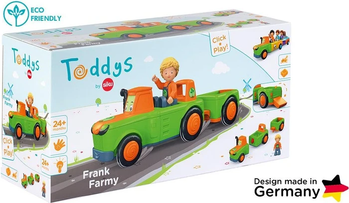 SIKU Toddys Frank Farmy Traktor mit Anhänger