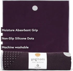Manduka Yogitoes 180cm Yogamatten-Handtuch grau