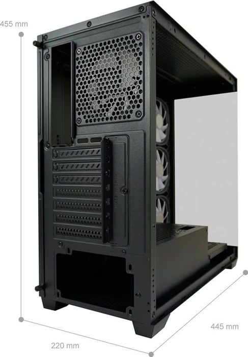 LC-Power Gaming 715B Seamless_X, schwarz, Glasfenster