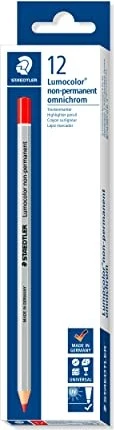 Staedtler Lumocolor omnichrom 108 Trockenmarker rot, 12er-Pack