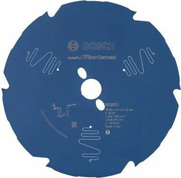 Bosch Professional Expert for Fiber Cement Kreissägeblatt 6Z, 260x1.8x30mm, 1 Stück