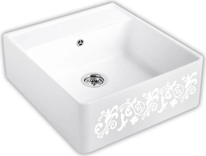 Villeroy & Boch Spülstein Becken mittig white pearl