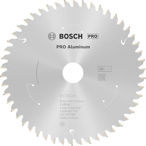 Bosch Professional Standard for Aluminium Kreissägeblatt 50Z, 140x1.1x20mm, 1 Stück