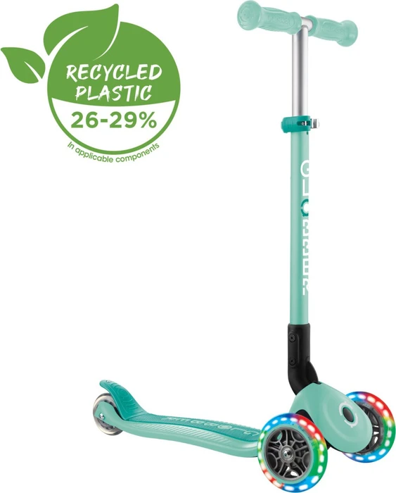 Globber Primo Foldable Lights Kickboard mint
