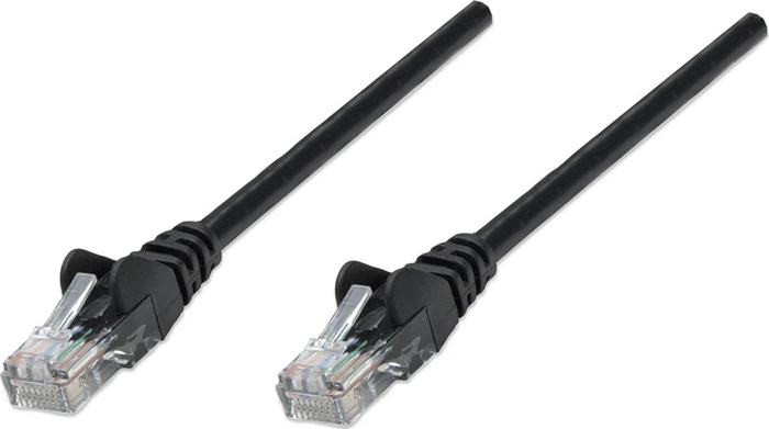 Intellinet Patchkabel, Cat5e, U/UTP, RJ-45/RJ-45, 0.25m, schwarz