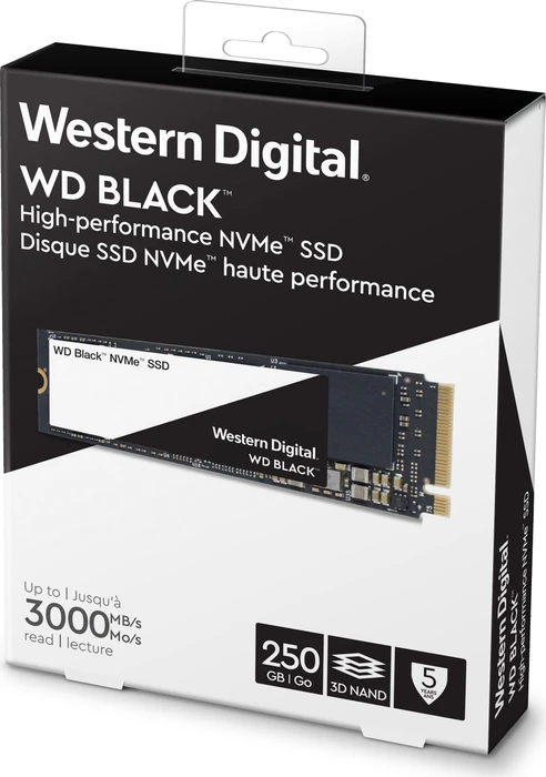 Western Digital WD_BLACK NVMe SSD 2018 250GB, M.2 2280 / M-Key / PCIe 3.0 x4