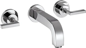 Hansgrohe Axor Citterio 3-Loch Waschbeckenarmatur mit Hebelgriffen 162mm chrom
