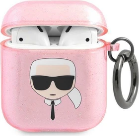 Karl Lagerfeld AirPods 1/2 Case Glitter rosa
