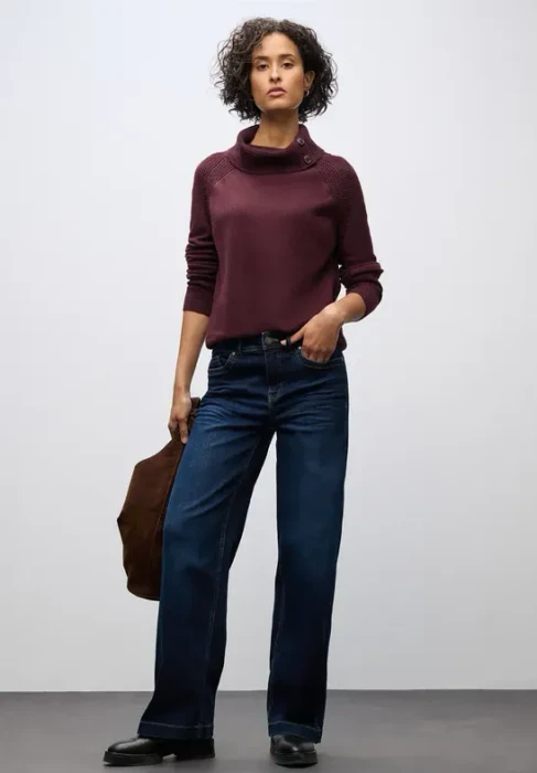 Street One Stehkragen Pullover wildberry red (Damen)