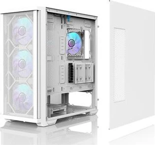 Zalman Z10 Duo, weiß, Glasfenster