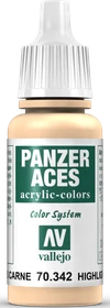Vallejo Panzer Aces 042 highlight flesh, 17ml