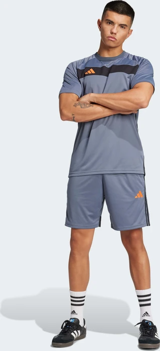 adidas Tiro 25 Essentials Trainingshose kurz team onix/super orange (Herren)
