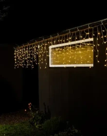 Konstsmide Lichtervorhang Eisregen LED 400x bernstein
