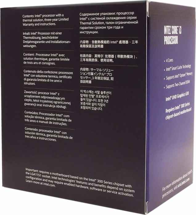 Intel Core i3-8300, 4C/4T, 3.70GHz, boxed