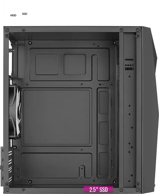 AeroCool Raider Mini V3 Black, Glasfenster