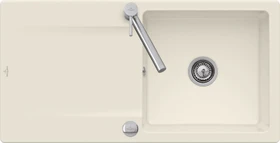 Villeroy & Boch Siluet 60 Einbau Becken reversibel mit Ablauffernbedienung ivory
