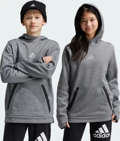 adidas Fleece Hoodie black melange/grey four/grey two (Junior)