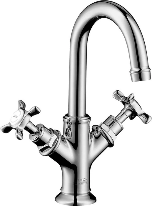 Hansgrohe Axor Montreux 2-Griff Waschbeckenarmatur 160 mit Kreuzgriffen und Ablauffernbedienung chrom