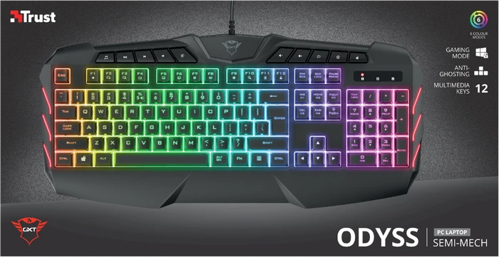 Trust Gaming GXT 881 Odyss, LEDs RGB, USB, DE