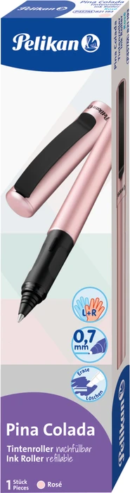 Pelikan Pina Colada Tintenroller (Patrone) rose metallic/schwarz