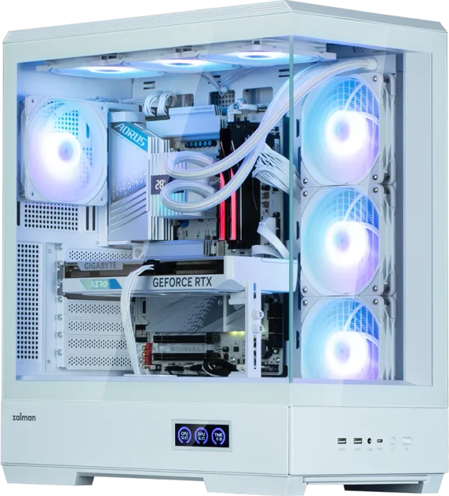 Zalman P50 DS White, Glasfenster