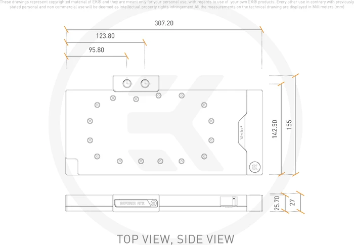 EK Water Blocks Quantum Line EK-Quantum Vector² Strix/TUF RTX 3090 Ti D-RGB, Nickel, Acryl