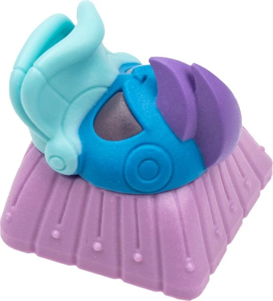 Ducky x Hot Keys Project Ducky League Keycap - Aqua Duck, Kunstharz (Resin), violett/blau/rosa, 1 Taste