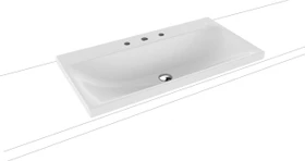 Kaldewei Silenio 3041 Aufsatzwaschtisch 90x46x4cm, Perl-Effekt, schwarz matt 100