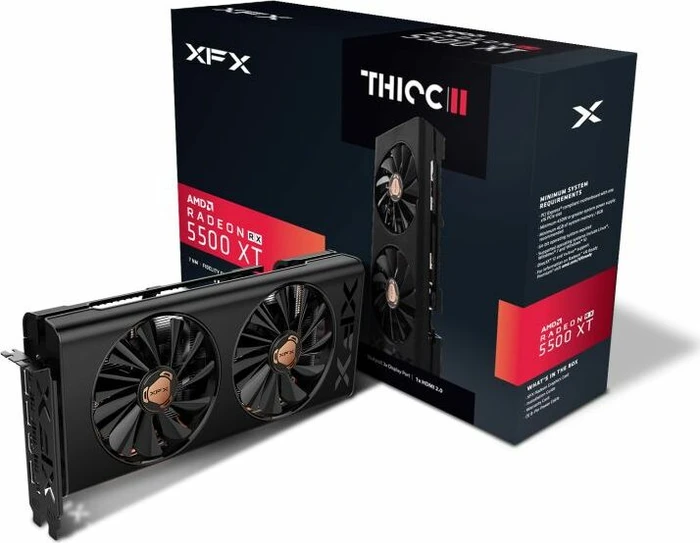 XFX Radeon RX 5500 XT Thicc II Pro, 8GB GDDR6, HDMI, 3x DP