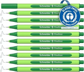 Schneider Line-Up Tintenroller (Mine) black forest, 10er-Pack