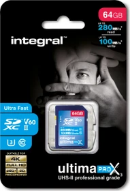 Integral UltimaPro X3 R280/W100 64GB, UHS-II U3, Class 10