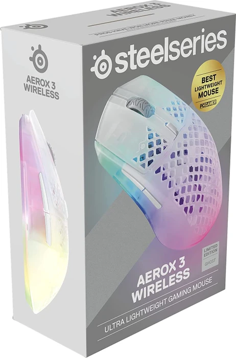 SteelSeries Aerox 3 Wireless Ghost weiß/transparent, USB/Bluetooth
