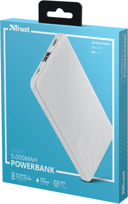 Trust Primo Ultra-thin Powerbank 5000mAh weiß