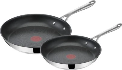 Tefal E304S244 Jamie Oliver Cook's Direct Edelstahl Bratpfannen-Set, 2-tlg.