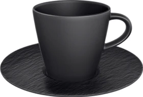 Villeroy & Boch Manufacture Rock Kaffeetasse mit Untertasse, 2-tlg.