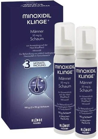 Minoxidil Klinge Männer 50mg/g Schaum, 190g