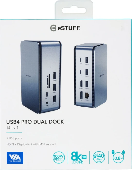 eSTUFF USB4 Pro Dual dock, USB4 [Buchse]