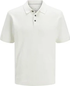Jack & Jones Cooper Knit Poloshirt kurzarm cloud dancer (Herren)
