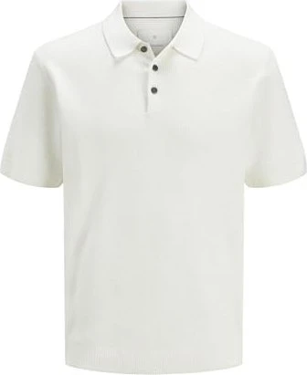 Jack & Jones Cooper Knit Poloshirt kurzarm cloud dancer (Herren)