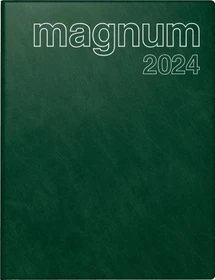 Brunnen Magnum Wochenkalender 2024, 183x240mm, Kunststoff-Cover, dunkelgrün, 72 Blatt