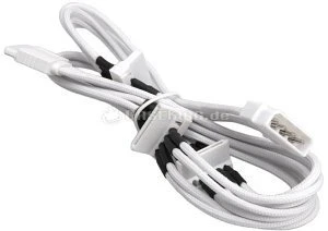 BitFenix Alchemy SATA-Stromadapter 4-Pin [IDE] auf 4x 15-Pin [SATA] 20cm, sleeved weiß/weiß