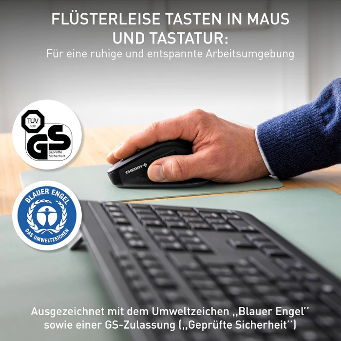 Cherry Stream Desktop Comfort schwarz, USB, DE