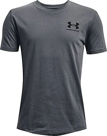 Under Armour Sportstyle Logo Funktionsshirt kurzarm pitch gray/black (Junior)