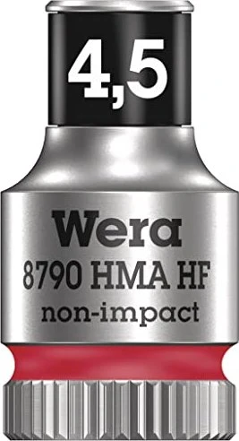 Wera 8790 HMA HF Zyklop Außensechskant Steckschlüssel 1/4", 4.5x23mm